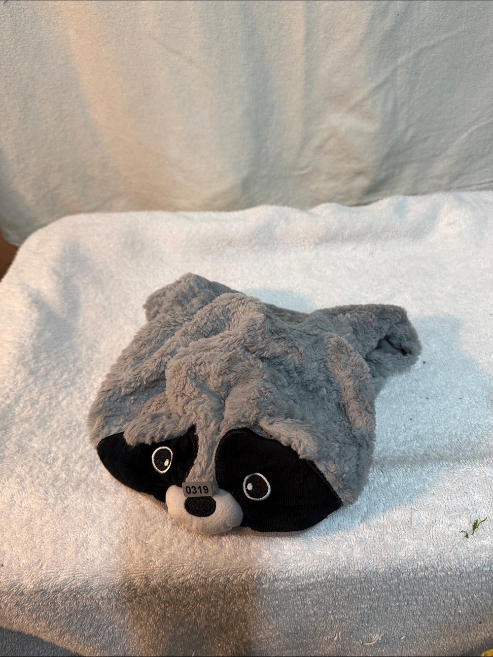 Cozy Gray Raccoon Pet Hoodie - Plush Dog Hat